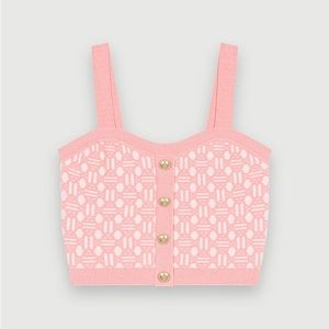 Maje PRINTED KNIT TOP